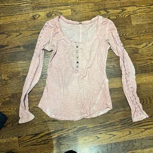 Free People size Medium Rose Pink shirt